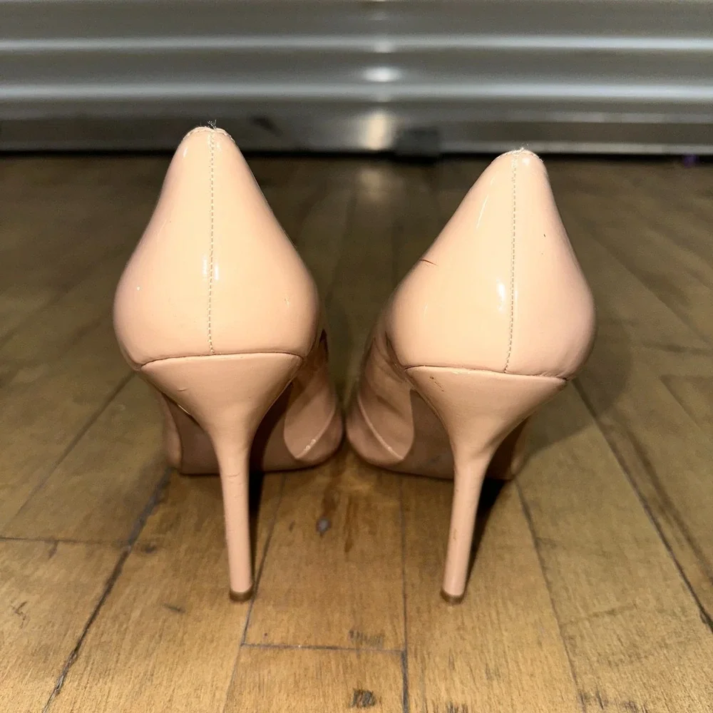 Betsey Johnson Stiletto Pumps Women's 9.5 Pink PU Leather High Heels Pointed Toe